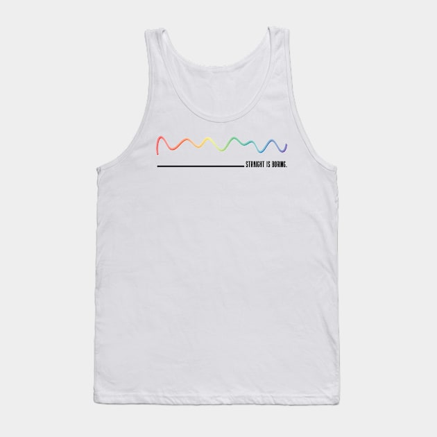 Straight Is Boring - LBGTQ+ Tank Top by ANSAN